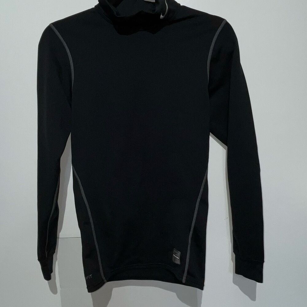 Nike Pro‎ Men's Black Therma-Fit Mock Neck Long Sleeve Athletic Shirt Small